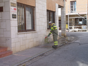 Labores de desinfección en Villadiego