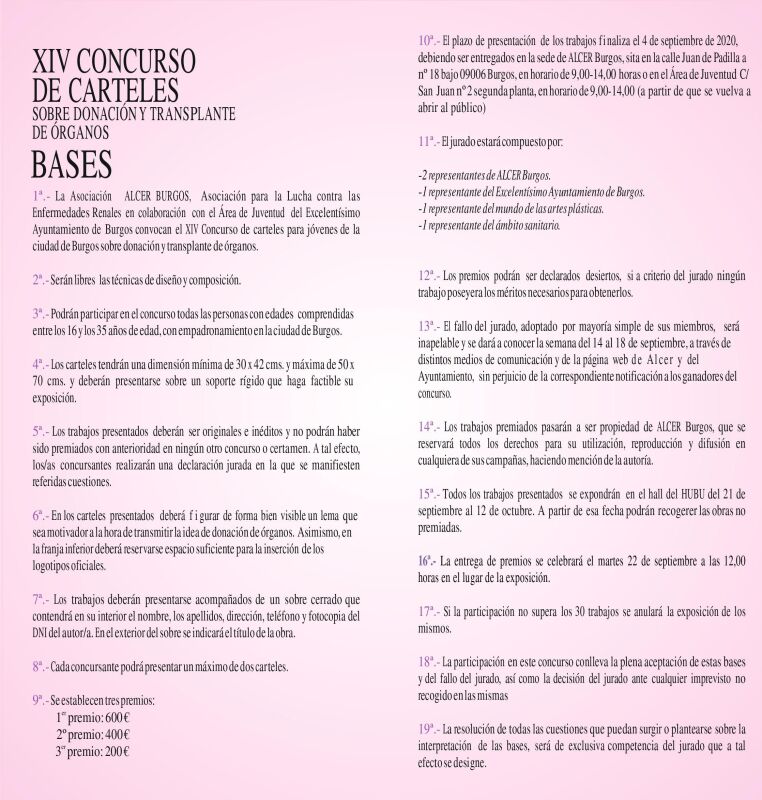 Bases concurso alcer carteles