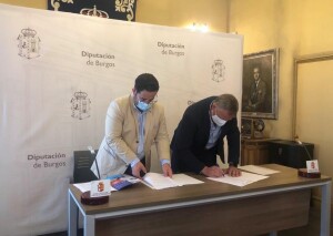Firma entre SODEBUR y CEEI - José Vicente Orden y Lorenzo Rodríguez
