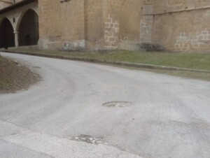 Bache en una calle de Medina de Pomar