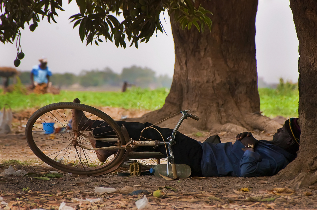 Sleeping man in Ouagadougou