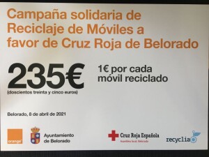 campaña solidaria de reciclaje de móviles en Belorado a favor de Cruz Roja