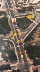 Plano del corte del puente en la BU-11