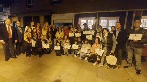 Foto de familia con los premiados