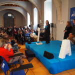 Cuca Gamarra en la presentación de la candidatura de Cristina Ayala