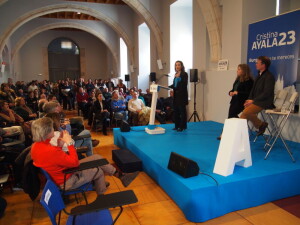 Cuca Gamarra en la presentación de la candidatura de Cristina Ayala