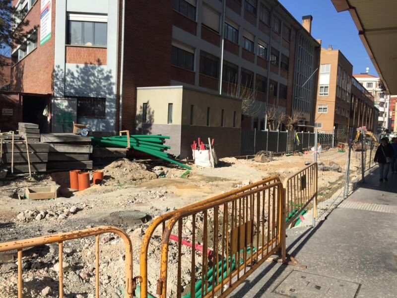 Obras de peatonalización de la calle San Julián