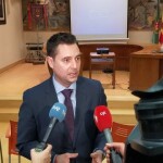 Daniel de la Rosa en su visita a Briviesca