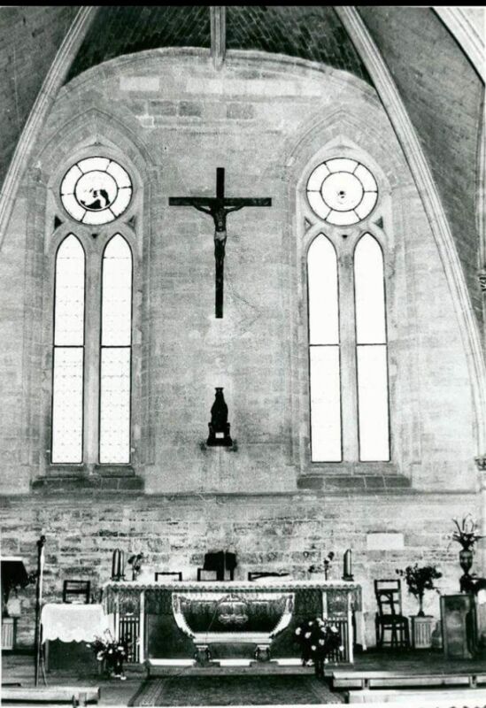 Interior iglesia Gamonal año 1962